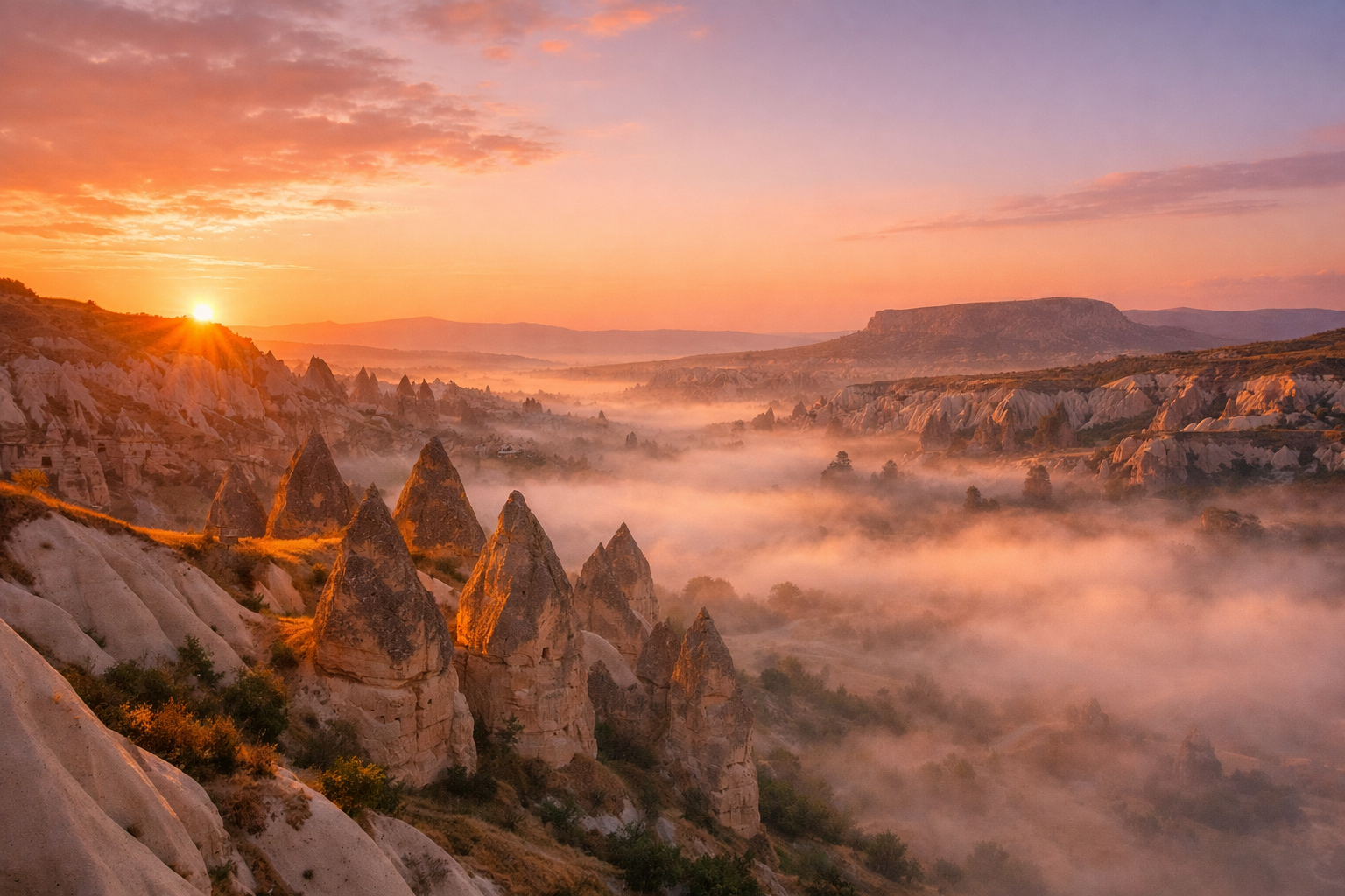 Gundogumunda Kapadokya vadisi