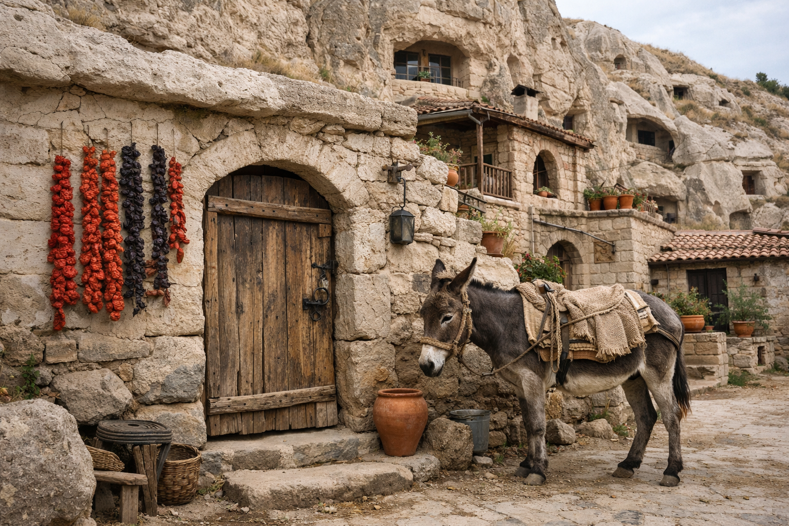 Kapadokya'da yerel yasam ve tastan yapılar